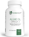 FürstenMED Huile d'algues Vegan Omega 3 - Coeur, Cerveau et Soutien de la santé articulaire - 2000mg Huile d'algues dont 700mg DHA et 320mg EPA + 3, 6mg Vitamine E par dose quotidienne - Acides gras essentiels