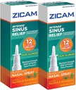 Zicam Intense Sinus Relief No- drip Šķidrs Deguna aerosols ar dzesējošu mentolu un eikaliptu, 0. 5 Paciņa (2. iepakojums)