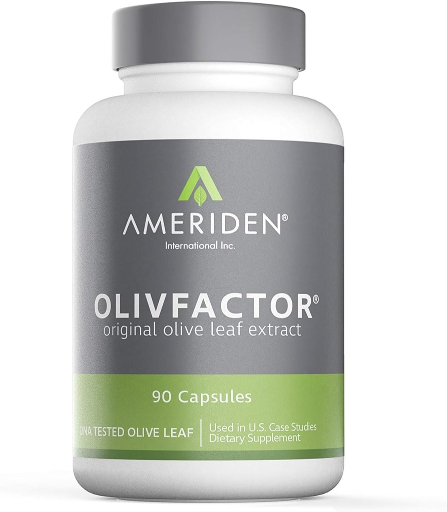 OLIVFACTOR- Original Olive Leaf Özü-DNA Test edilmiş Potent 20% Standartlaşdırılmış Active Oleuropein 90 Vcaps 525mgs