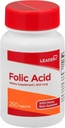 Leader Folic Acid 400MCG Tablets 250 Ct. Essential for Cell Growth ' Development