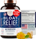 Bloat Relief Probiotic and Digestive Enzymes - Anti Bloating Turmeric, Fennel, Bromelain IBS תוסף - Detox Debloat כמוסות גז - חוסכת לנשים וגברים - 30 גלולות בריאות Gut