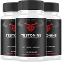 Rize labs (3 Pack) Testonine Male Supplement, Testonine Capsules för män, Testonine Maximum Strength Formula, Testonine All-Natural Pill för muskelkraft, Testonin Recensioner (180 kapslar)