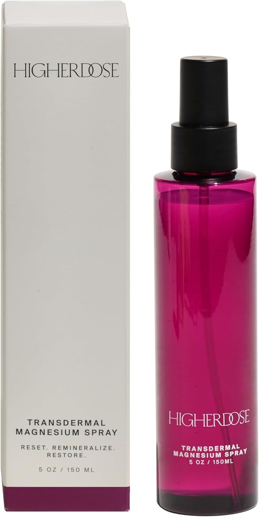 Magnesio ihinzta transdermala - Ur Purifikatua eta itsasoko gatz-gorputza Spray muskulua berreskuratzeko, Mood euskarria eta Hormona-balantzea - Erlaxatu eta Absorb elektrolitoak (5 Fl Oz) (Maiatzaren Vary)