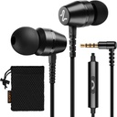 LUDOS OMNITONE Wired Earbuds in-zemeljske slušalke, 5 Year Garancija, slušalke z mikrofonom, 3,5 mm Jack Corled Ear Buds, Videokonferenca za iPhone, Samsung, Računalnik, Prenosnik, Otroci, Šolski učenci