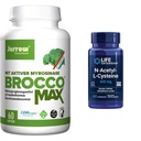 Jarrow BroccoMax Sulforaphane Generator and Life Extension N-Acetyl-L-Cysteine Immune & Respiratory Support Bundle, 60 Count Each