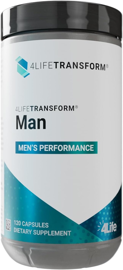 4Life Transform Man - Menns Vitality Supplement for utholdenhet og velvære - L-Citrullin, vitamin D3 & koreansk Ginseng - 120 Grønnsaker-Derived Kapsler