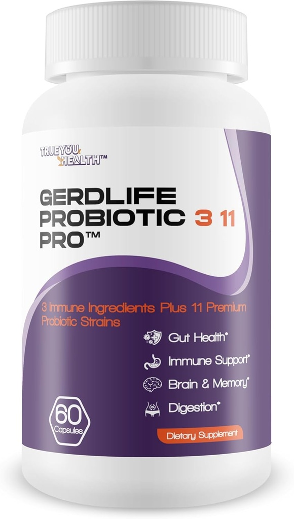 Gerdlife Probiotic 3 11 Pro - Naše nejlepší proteotické kyseliny Reflux doplňky - 11 Premium Probiotic Strains - Probiotická podpora pro Gut zdraví na pomoc pomoc přírodní Gerd Relief - Acid Reflux pilulky