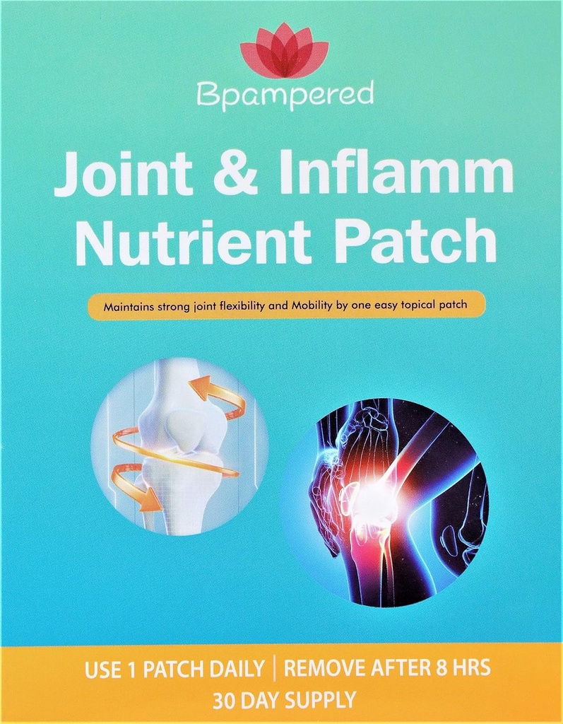 Gabungan & Inflamm Nutrient Patch - Glucosamin Chondroitin Complex dengan MSM untuk Kesehatan Gabungan, Promotes Fleksibilitas & Mobility of Joints, Diskonfort Relief Gabungan