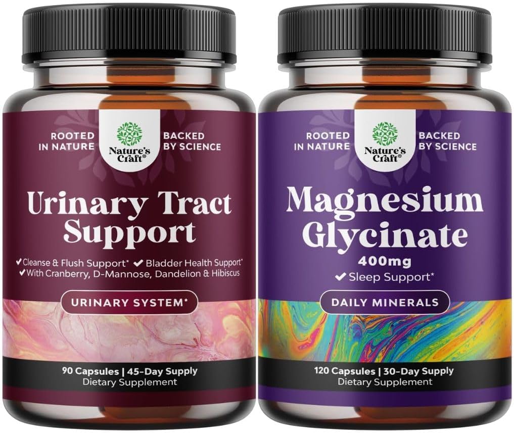 D Mannose kapsulak Urinary Tract Health for Women Fast Act Super Zentratua Cranberry 90ct eta Pure Magnesium Glycinate 400mg Mood Sleep eta Erlaxaziorako