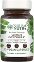 Naturlig Nutra Ultimate Eye Health Supplement - Bilbær & Blueberry Extract Blend til dag og nat Vision Support, fremmer farve Opception & Eye Klarhed - Non-GMO, Gluten- Free, Vegan - 30 Kapsler
