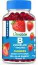 شركة Sugar Lifeable Free Vitamin B Complex Gummies , B-Complex with Vitamin C , Great Tasting VIT B Complex Vitamins | Energy and Nerve Support | B Vitamins Complex for Women, Men, Adults | 90 Gummies