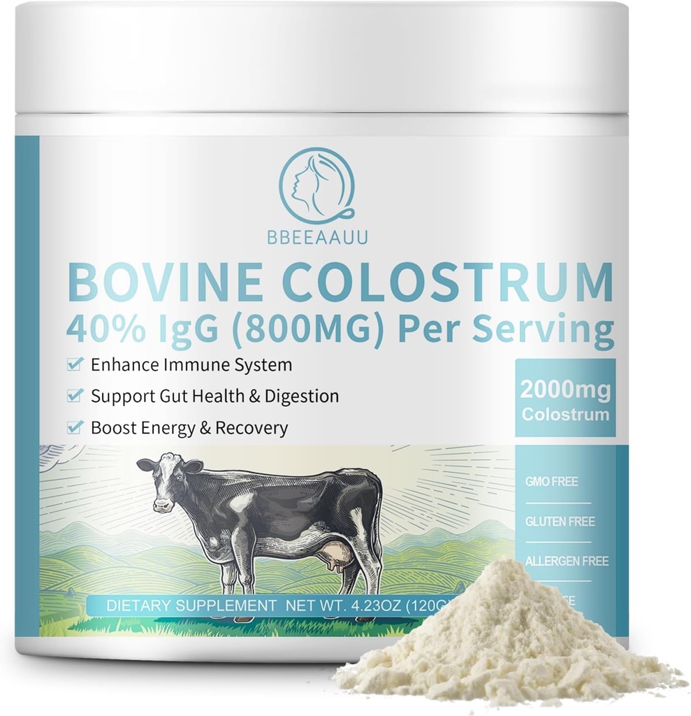 Bovine Colostrum Supplement 2000mg, Colostrum Toz 40 IgG Immunoglobulins üçün Immunoglobulins