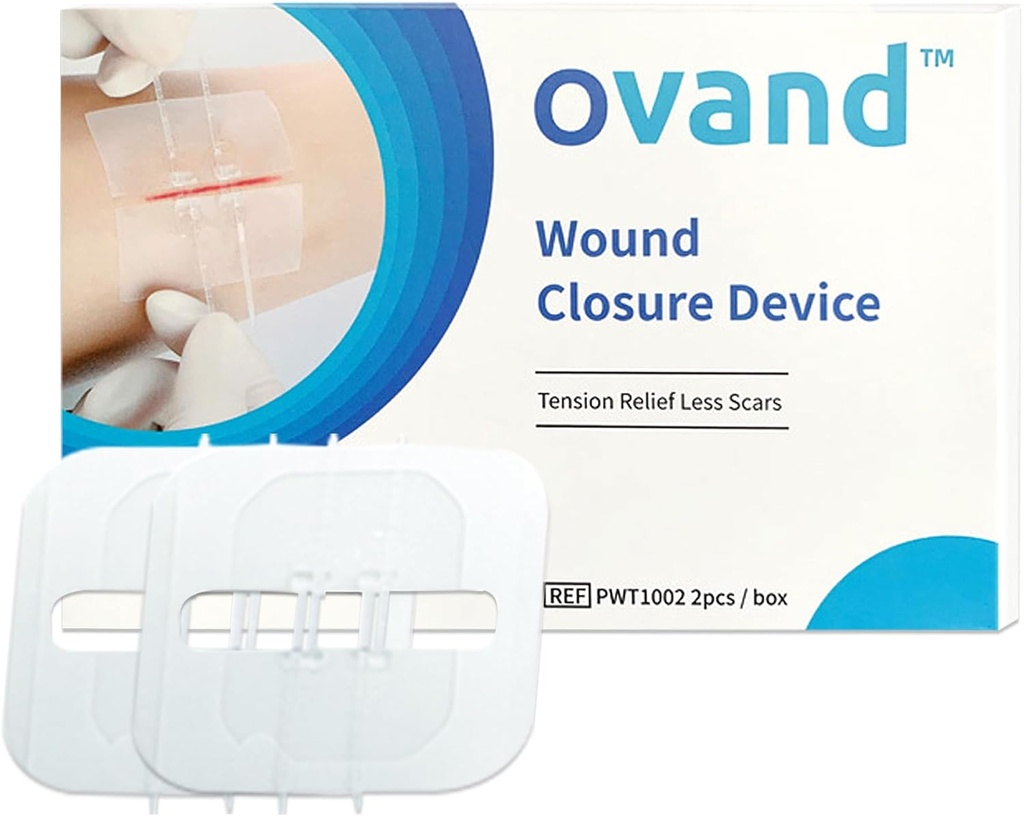 2 Pcs Emergency Laceration Closures,Butterfly Bandaids Wound Closure,Surgical Laceration Repair Without Sew,Quick Clot,Emergency Wound Closures Device (PU)
