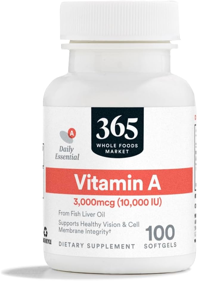 365 por Whole Foods Market, Vitamina A 10,000 IU 100 CT
