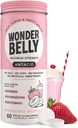 Wonderbellow Antacid, skuteczne Heartburn i Instant Acid Niestrawność Relief, Extra Siła Chewable Tablets, 1000 mg Carbonian wapnia, No Talc lub Dye, Truskawkowe Milkshake, 60 Count