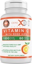 Genex Fórmulas 1000mg Vitamina C com Rose HIPS (60 Cápsulas) Suporta Sistema Imune Saudável - Não-GMO, Gluten Free, Vegan (60 fornecimento dia)