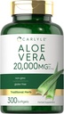 Carlyle Aloe Vera Softgel 캡슐 20,000mg | 300 개 | 알로에 베라 젤 보충 | 비 GMO, 글루텐 무료