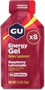 GU Energy Original Sports Nutrition Energy Gel, 8-маршрут, Vegan, Gluten-Free, Косгер і Dairy-Free On-The-Go Energy для будь-якого тренування, Raspberry Lemonade