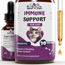 Immunstöd för katter - Hjälper till att stödja ett hälsosamt immunsystem - Cat Immune Booster - Cat Immune Support - Cat Immune Supplement - Immune Support Cats - Cat Immune Support Supplement - 1 fl oz
