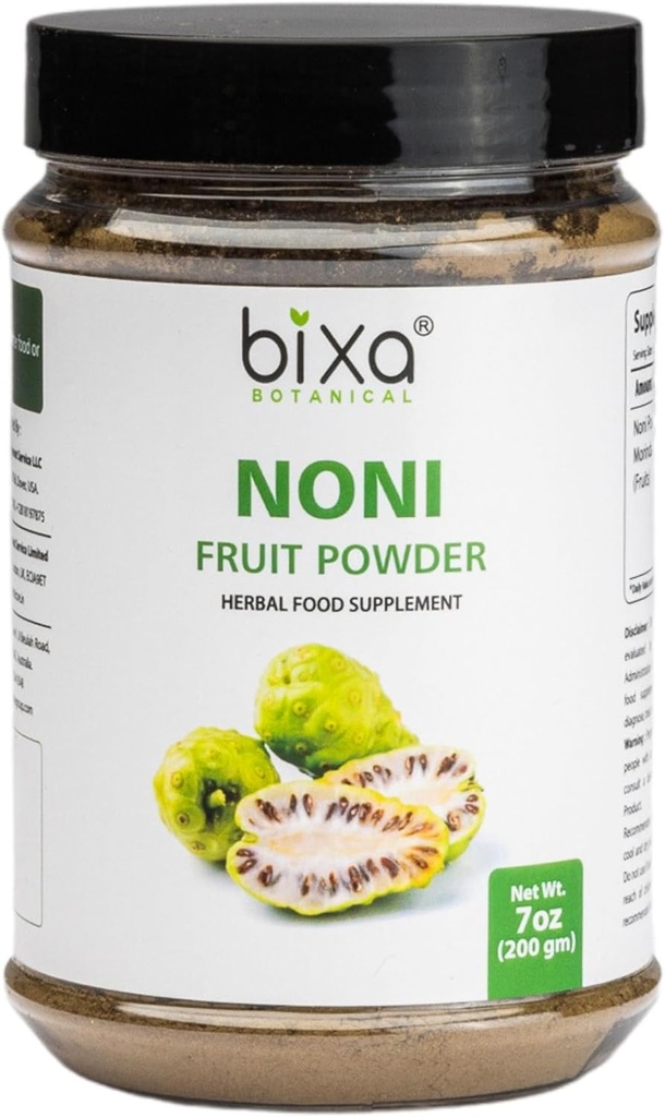 bixa BOTANICAL Ayurvedic Natural Herbal תוסף Noni אבקת Pure Authentic Premium Quality (Morinda Citrifolia) 7 Oz / 200g
