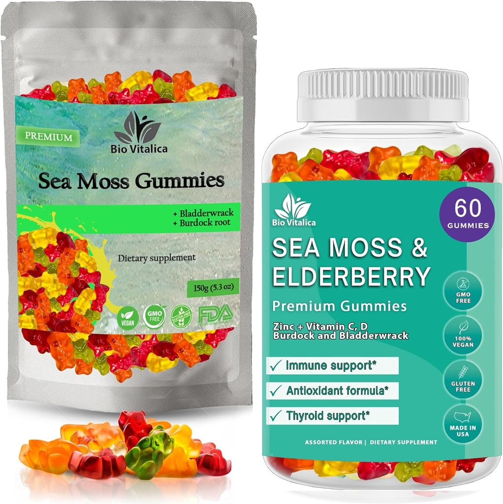 BIO VITALICA Sea Moss Elderberry & Irish Sea Moss Gummies (альбом)