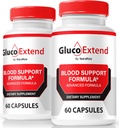 NutraRize (2 Pack) Gluco Extend капсули, Официален GlucoExtend Хапчета в подкрепа на трайно енергия, Premium Blood Cleaner, GlucoExtend Detox Glyco Optimizer, Circulation Support (120 капсули)