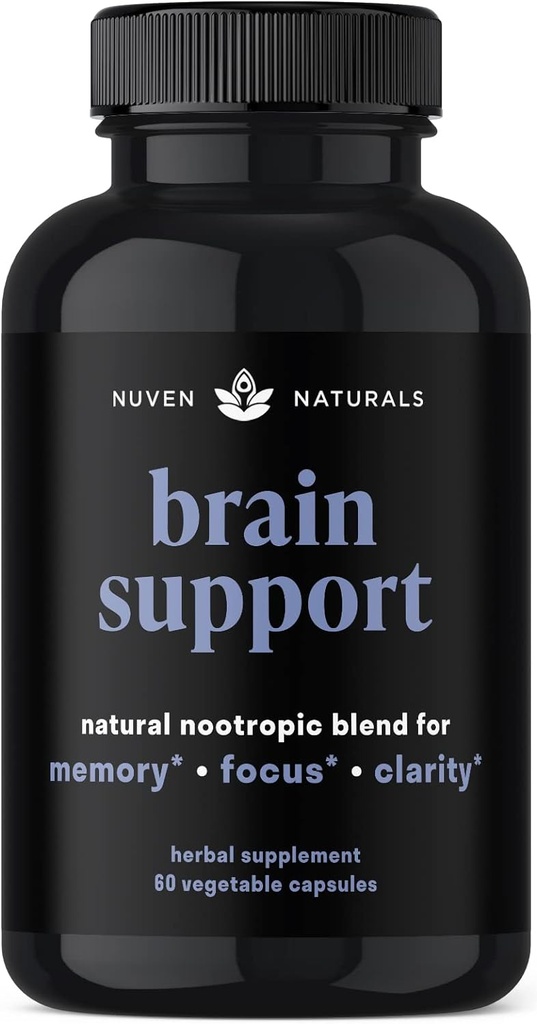 脳サポートサプリメント - ライオンのマネ、Ginkgo Biloba、Bacopa Monnieri&Ashwagandha Root - 自然Nootropics&Brain Boosterと自然な記憶と焦点の補足  60カプセル