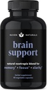 Brain Support Supplement - Natural Memory and Focus Supplement with Lion's Mane, גינקו בילובה, Bacopa Monnieri & Ashwagandha Root - Natural Nootropics & Brain Booster | 60 קפסולות