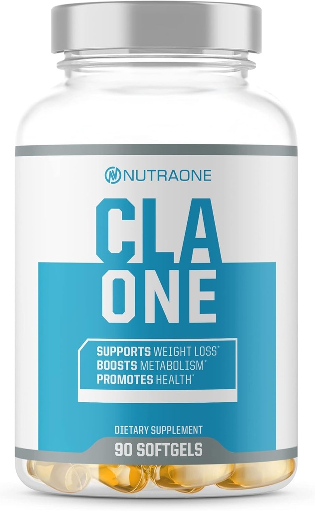 NutraOne CLAOne toidulisand toitumisest – konjugeeritud linoolhape (CLA) looduslik lisand * (90 kapslit)
