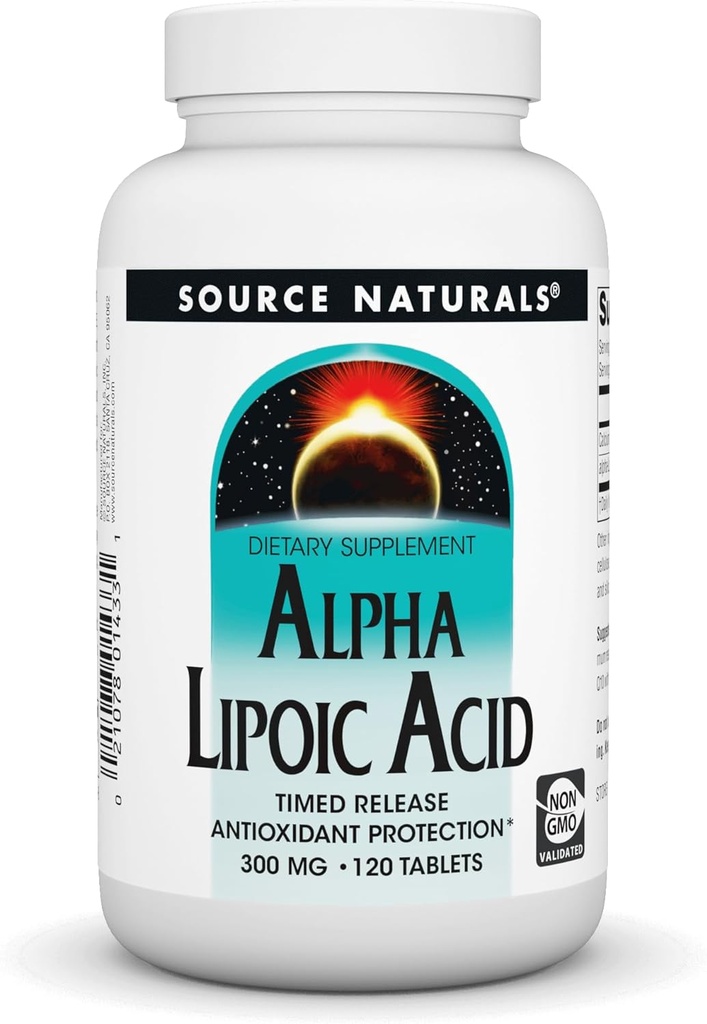 Šaltinis Naturals Alpha Lipoic acid, laiko išlaisvinti Antioksidantas apsauga * - 120 Laikas Išleidimo tabletės