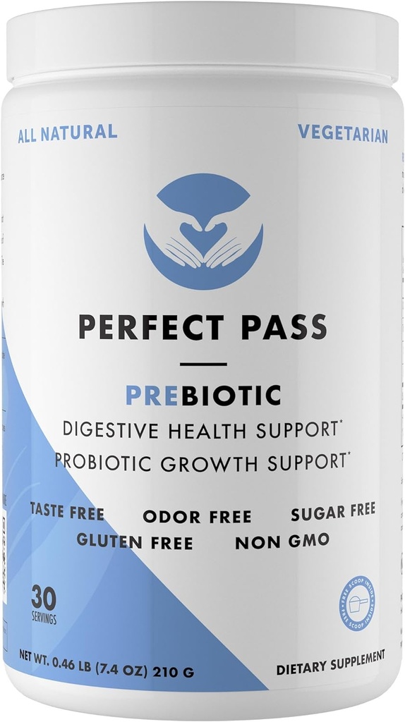 PERFECT PASS Prebiótico PHGG parcialmente hidrolizado Guar Gum 210g po - 100% natural Gluten non GMO - Certificado Kosher Vegetarian Sugar Free