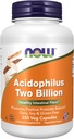 Now Foods Supplements, Acidophilus, Two Bilion, Strain verified, Healthy Intestinal Flora*, 250 Veg Cápsulas