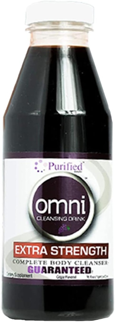 Wellgenix Omni Herbal Cleanse Detox Drink - 16oz Grape Saveur - Detox Cleanse - Quick One Hour Detox Drink - Flush Your System of Taxs for a Full Body Detox Cleanse