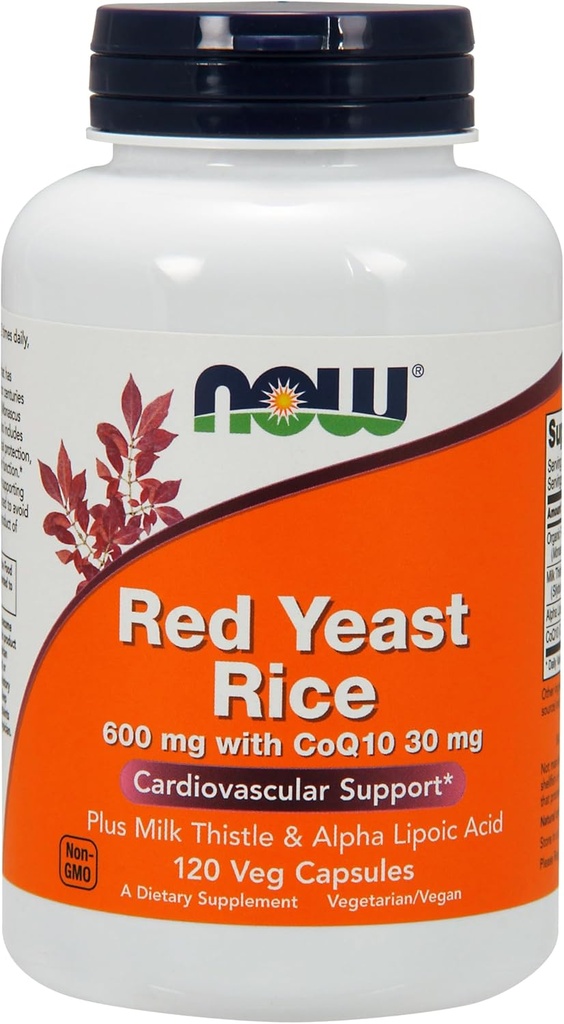 Now Foods, Red Yeast with Co Q10 Ala, 120 Veggie Capsules