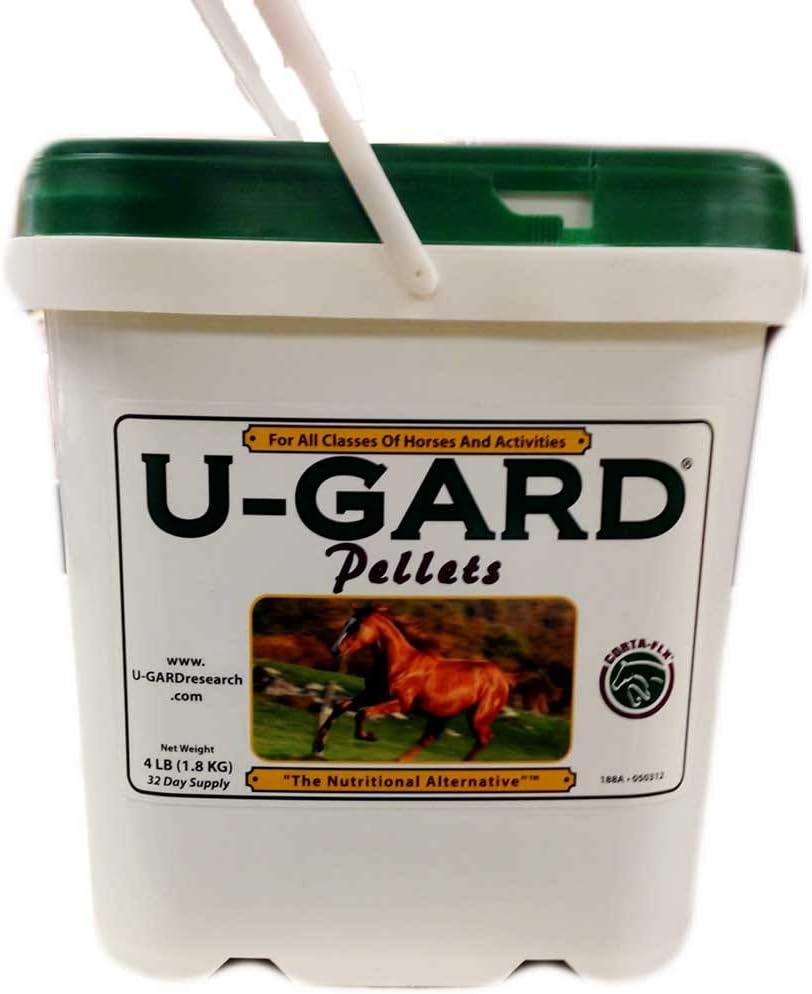 U-Gard Pellets 4 lb för alla klasser av hästar och aktiviteter. Ett kalcium Magnesium kosttillskott