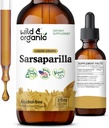 Sarsaparilla Root Drops - Detox Cleanse Drops - Sarsaparilla Powder oinarritutako Tincture - Vegan, Sugar eta Alkoholik gabeko Liquid gehigarria - 2 fl oz