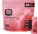 SALTT Elektrolyty prášok Ochutený nápoj Mix - Cherry Chill - 30 Hydratačné balíčky - horčík, draslík, sodík, stopové minerály - Zero Cukor a bezlepok - Cestovanie Essentials