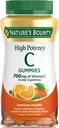 Nature 's Bounty Vitamin C Gummies 700mg, Potency Tinggi Vatamin C Chewable Gummies untuk Dewasa, Imune Dukungan Suplemen, Diet Supplemen, Orange Flavor, 60 Ct