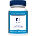 The Vitamin Shoppe Vitamin K2 MK-7 100 MCG - Bone Density & Arterial Health | Menaquinone-7 | 60 Capsules | Vegan