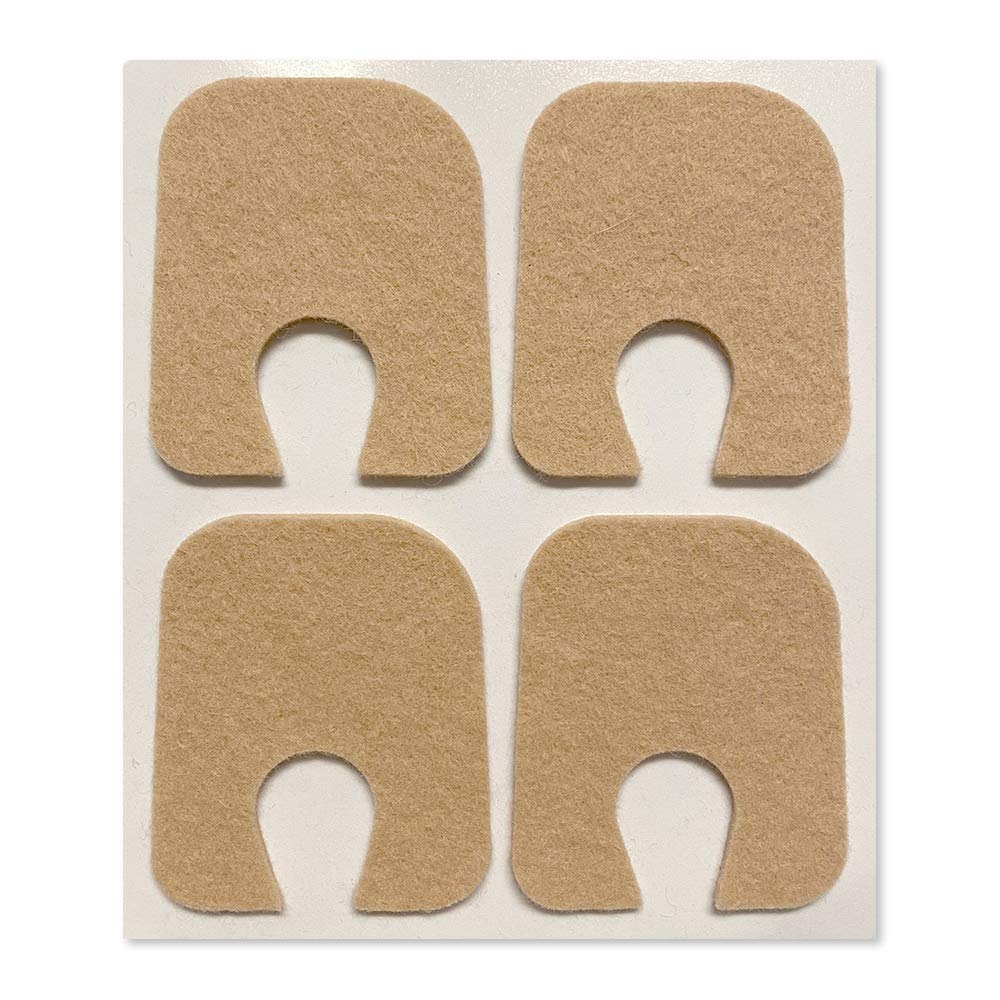 Aetna Foot Products - Adhesive Felt U-Shaped Callus or Toe Pads, iepakojumā 100, 1/8" Biezs