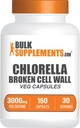 BulkSupplements.com Chlorella Kapseln - Gebrochene Zellwand, Chlorella Supplement - Superfood-Ergänzung, Vegan & Glutenfrei, 5 Kapseln pro Servierung, 150 Zähler (Pack von 1)