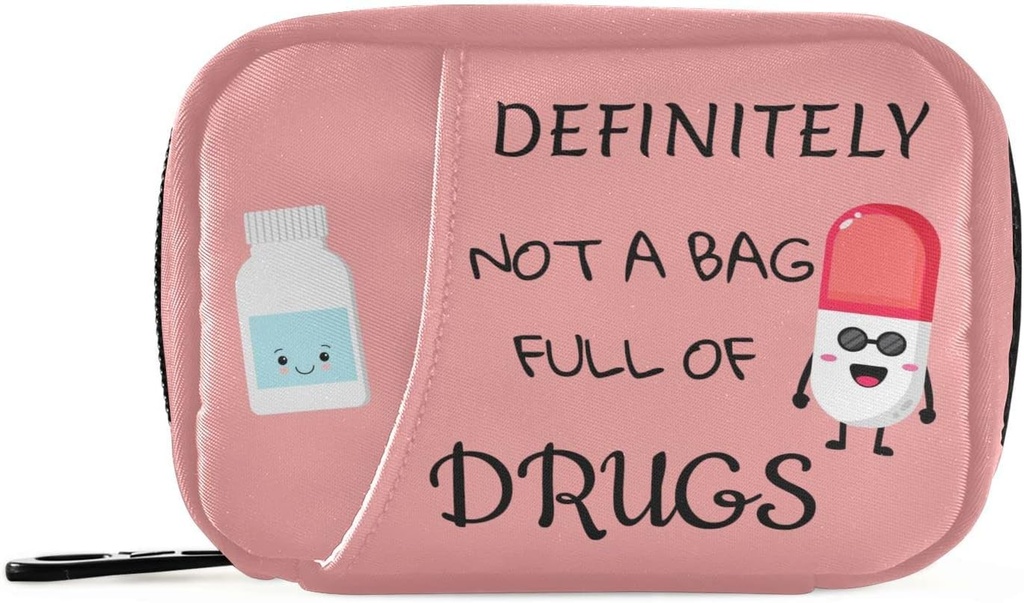 Pill Organizer Pill Character Pill Box 7 Day Pill Case Bag Travel Pill Korraldaja kott koos Zipper Portable Weekly Case Compact Suurus Vitamiini täienduse hoidja
