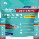 Elektrolity w proszku Wolne od cukru Pakiety nawadniające Black Cherry HydroMATE 16 Sticks