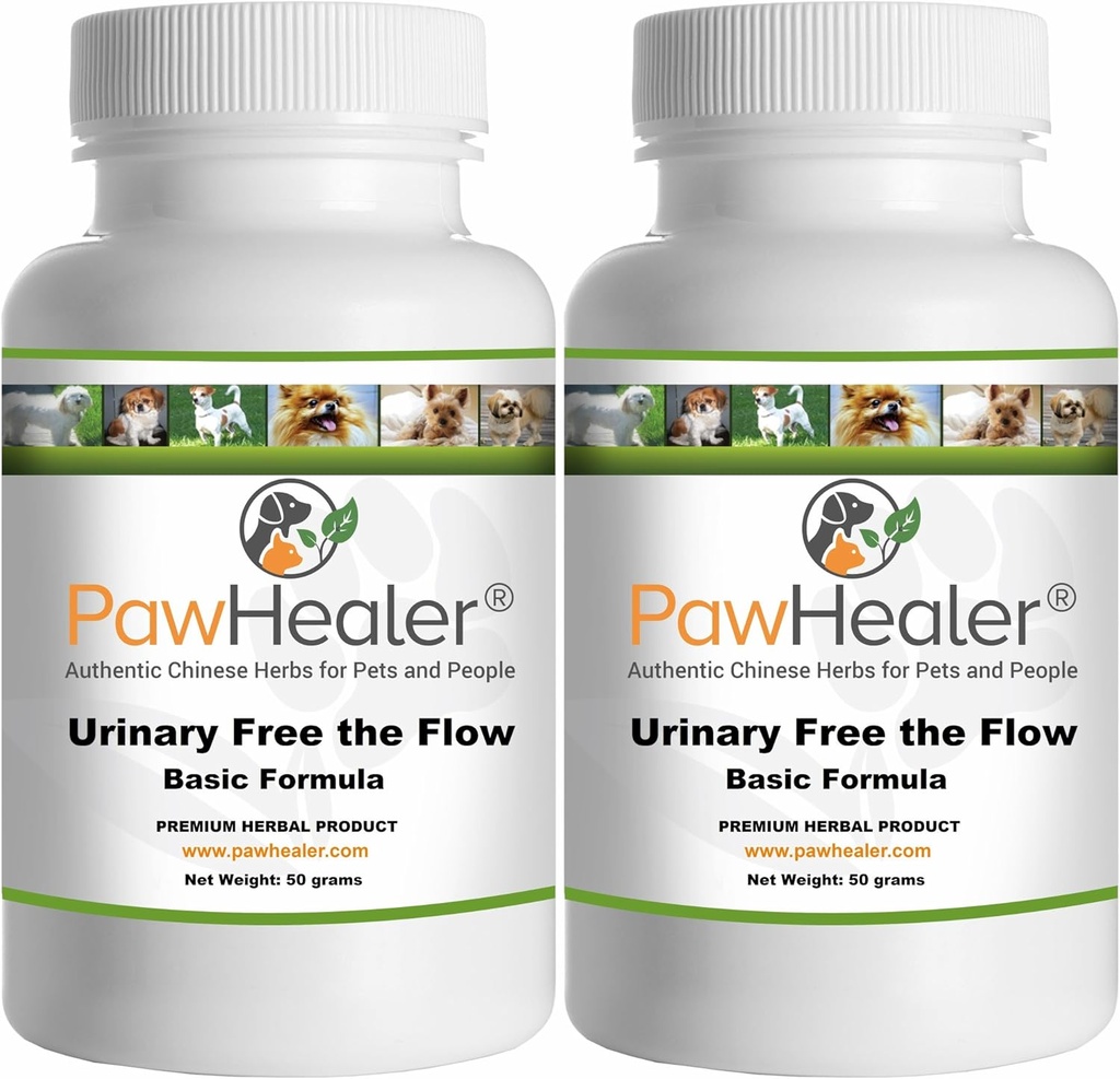 Urynary Free The Flow- Basic - Bladder Stones Dogs - 2 Pack - Naturalne Remedy Stone Prevention in Dogs - 50 Grams / ea - Proszek ziołowy - Wymieszać do żywności