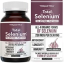 Total Selenium - 200 mcg, Plant-Based Selenium - Full Spectrum, Berisi 4 Unsur Organik dari Selenium Termasuk Selenomethionine - Berasal dari Bawang - 60 Kapsul