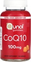 Qunol CoQ10 Gummies, CoQ10 100mg, Delicious Gummy Supplements, Coenzyme Q10 hjälper till att stödja hjärthälsa, Vegan, Gluten Free, Ultra High Absorption - 90 Count