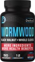 Premium Wormwood Extract Capsules - 5 mesi di fornitura per Immune - 12 Herbs Blended with Black Walnut Leaves, Ginger, Turmeric & More - 150 Counts