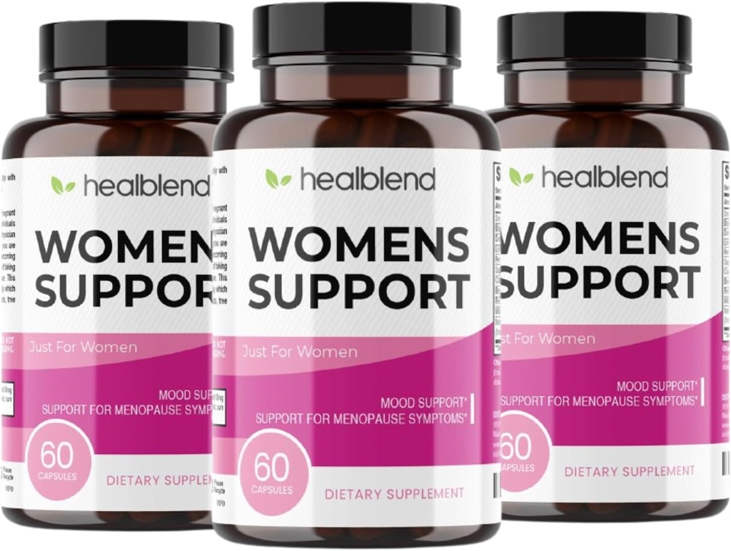 Femeie: Suport Complex Advanced Formula - Supliment de sprijin feminin pentru Flash-uri fierbinți, Transpirații de noapte, Simptomele perimenopauzei și menopauzei - Regulator hormonal natural - 180 Capsule (3 ambalaj)