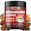 Café de seta - Café instantáneo de seta colombiano con mane de león, reishi, chaga, Cordyceps &amp; Más - 150g Café de seta Alternativa para la energía, Focus, Claridad mental &amp; Immune Support